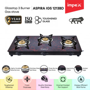 Impex Glasstop Gas Stove ASPIRA IGS 1213 BD