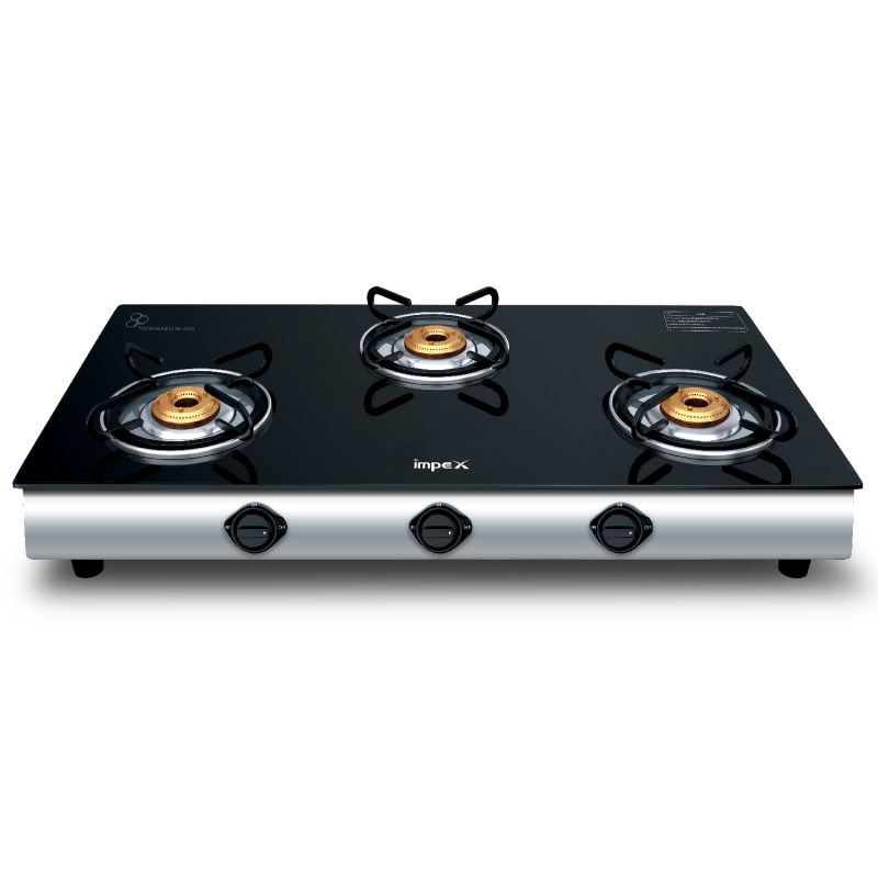 Impex Auto Ignition Glasstop Gas Stove 1213C - Image 2
